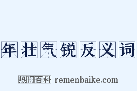 年壮气锐反义词是什么意思的图片